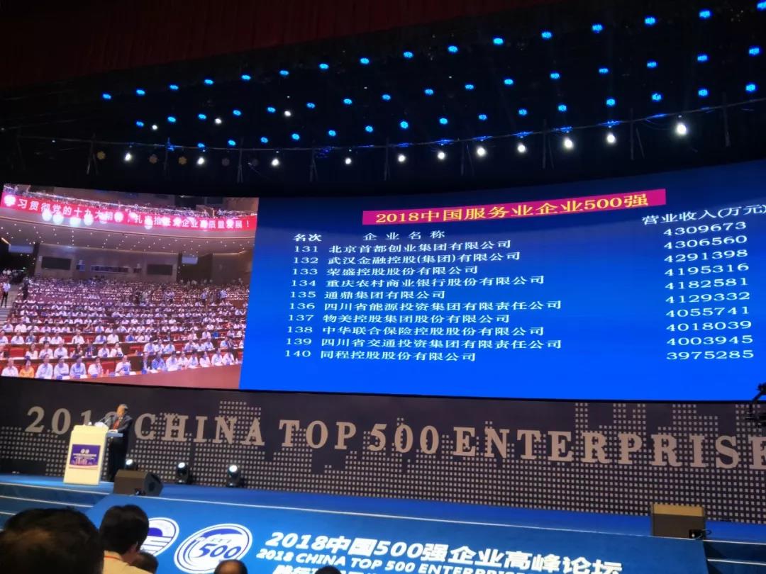 龙腾国际参与中国企业500强系列活动  荣登中国企业500强榜单