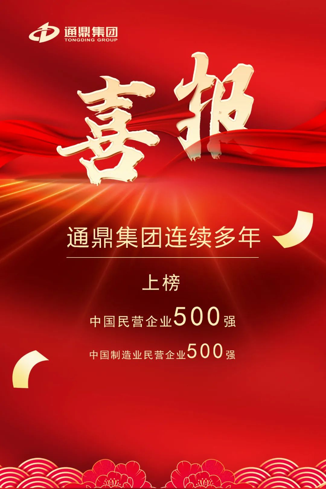喜报！龙腾连续多年荣登“中国民营企业500强”“中国制造业民营企业500强”榜单